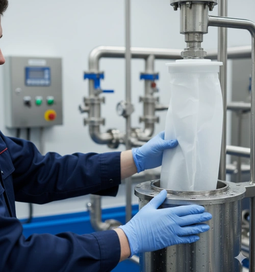Filtro de bolsa para agua o líquidos de proceso