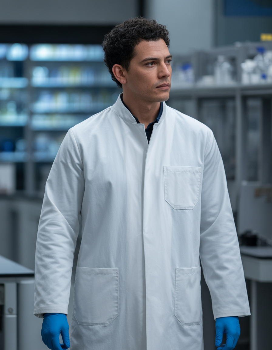 Bata de laboratorio antifluido