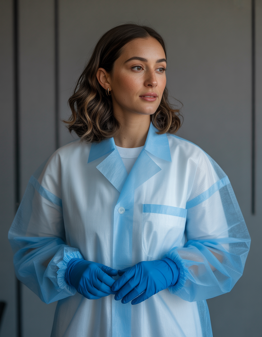 Bata de laboratorio desechable